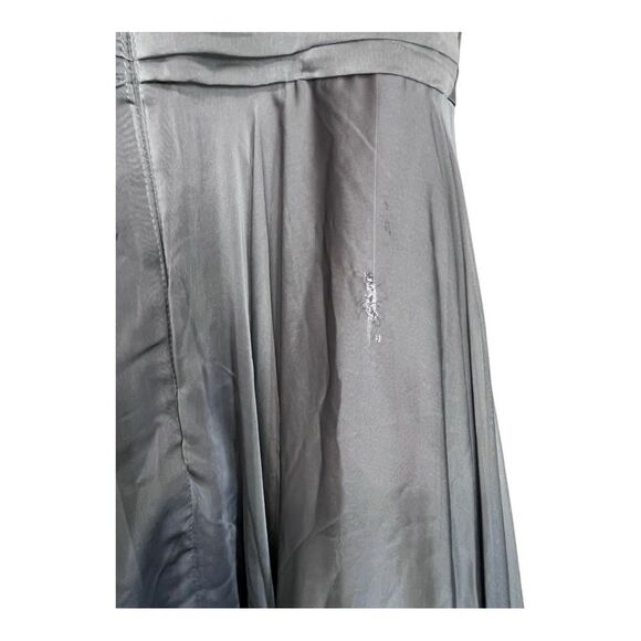 NWT Flaw | 28611 La Femme Silver Gray Platinum Chiffon Ball Gown Formal Dress 4 - Picture 9 of 14